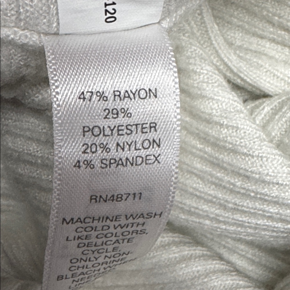 Tranquil & True Cream Ribbed Sleeveless Top and Pants Pajama Set Size L, XL - Picture 10 of 10